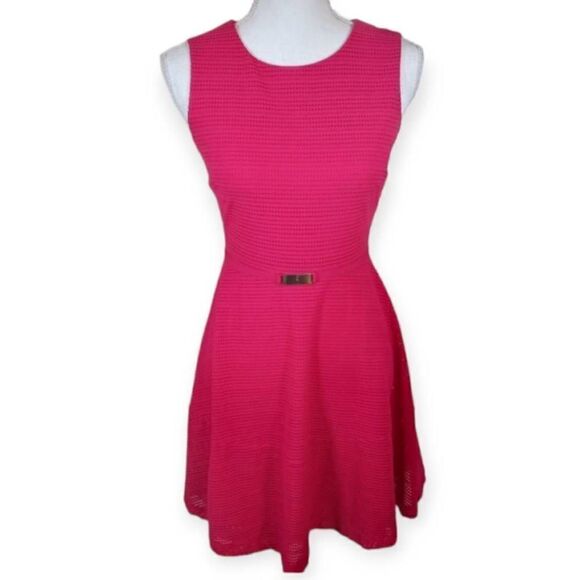 JENNIFER LOPEZ HOT PINK DRESS SZ.4 EUC. - Picture 1 of 7